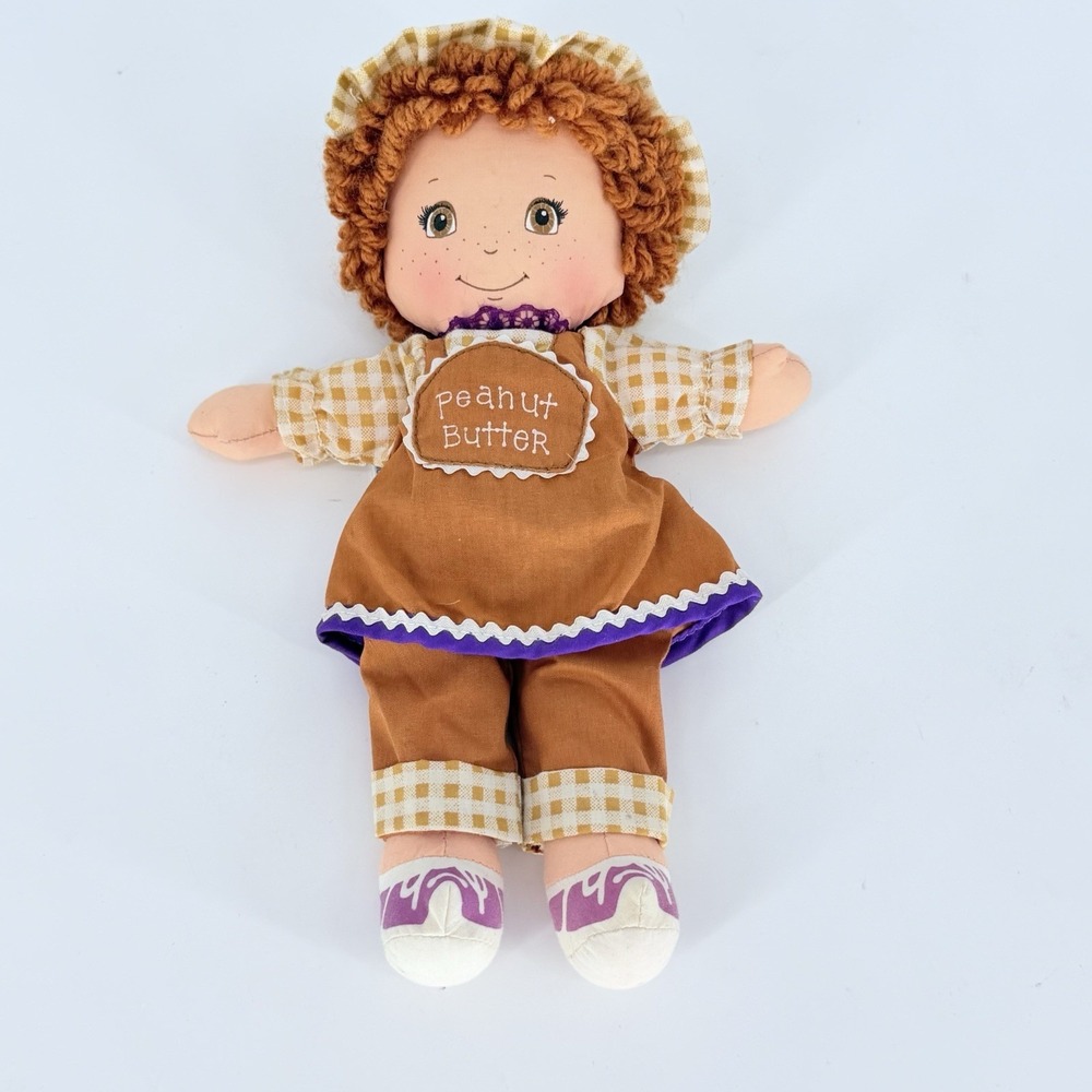 Amtoy Peanut Butter & Jelly Plush Dolls Set 1980 Vintage Rag Dolls 10in - Picture 2 of 16